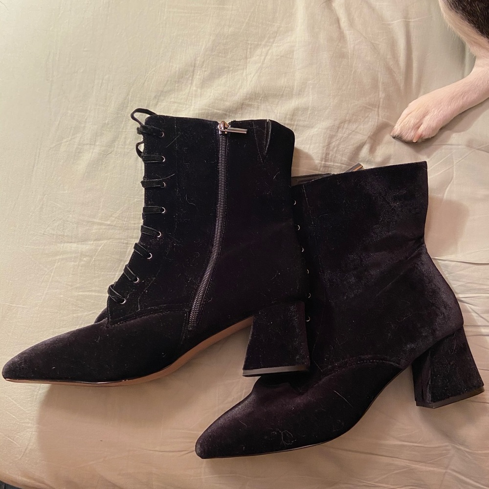 Black Square Heel Boots